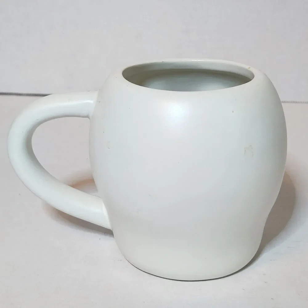 Target Spritz Skeleton Skull Mug Halloween White Stoneware 12 oz Figural Cup
